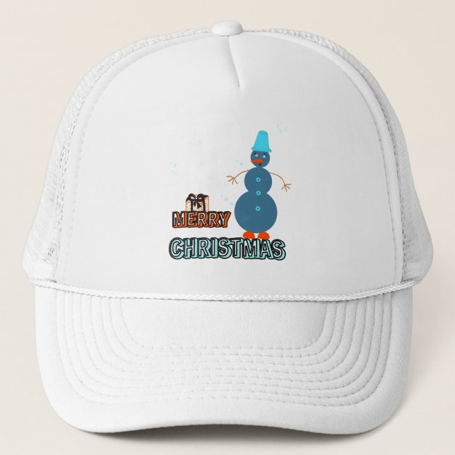 Christmas snowman trucker hat (Front)