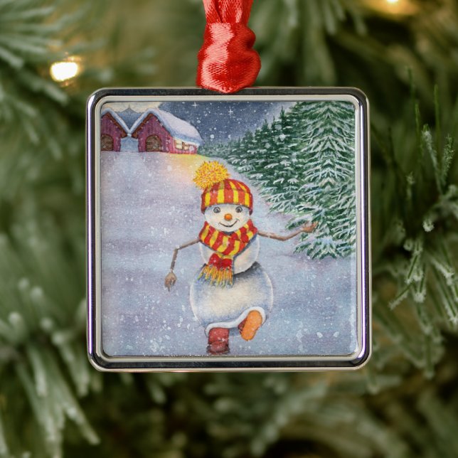 Christmas snowman walking metal tree decoration (Tree)