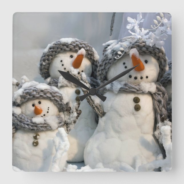 Christmas snowman wall clock (Front)