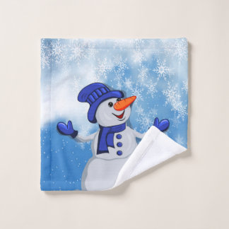 Christmas Snowman Wash Cloth
