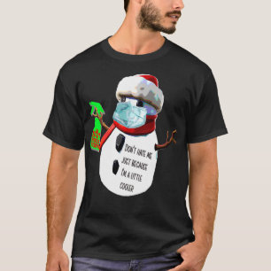 Christmas Snowman wearing face mask with spray bot T-Shirt