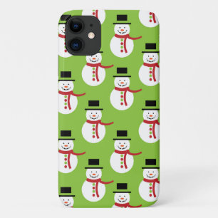 Christmas Snowman, White Snowman, Carrot Nose iPhone 11 Case