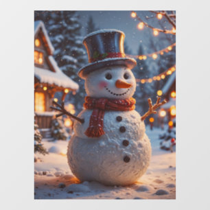 Christmas Snowman Window Cling