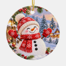 Christmas Snowman Winter Wonderland Ornament