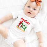 Christmas Snowman with Baby's Name Personalized Baby Bodysuit<br><div class="desc">Celebrate your baby's First Christmas in style with this snowman designed baby bodysuit. Easily add your baby's name by clicking 'Personalize this template'. Want to add more art to it? That's also easy! Click the 'Edit design' to get started. This item is only available at the Bubs n Giggles store....</div>