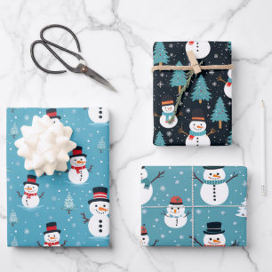 Christmas Snowman Wrapping Paper