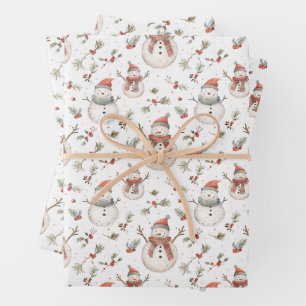 Christmas Snowman Wrapping Paper