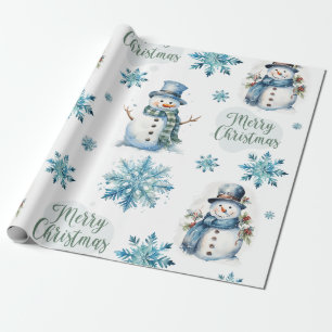 Christmas Snowman Wrapping Paper