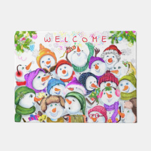 Christmas Snowmans Doormat