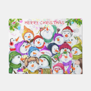 Christmas Snowmans Doormat