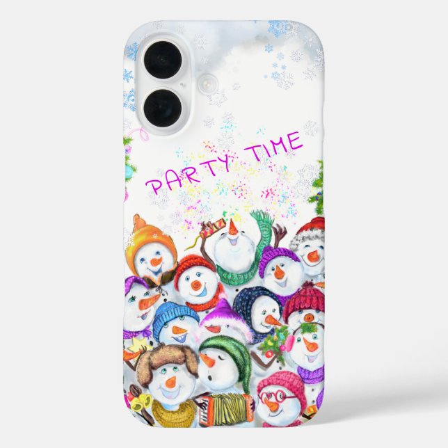 Christmas Snowmans Party Case-Mate iPhone Case (Back)