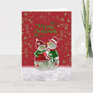 Christmas Snowmen Folded Card