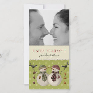 Christmas Snowmen Photo Cards