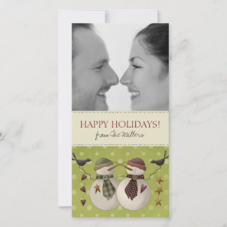 Christmas Snowmen Photo Cards