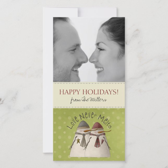 Christmas Snowmen Photo Cards (Front)