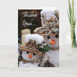 Christmas Snowmen Thank You Card