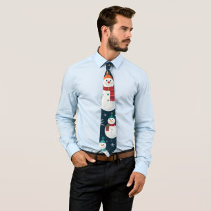 Christmas Snowmen Tie