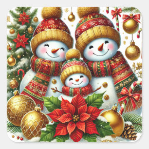 Christmas Snowpeople Stickers