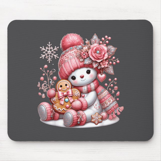 Christmas Snowperson  Mouse Mat (Front)