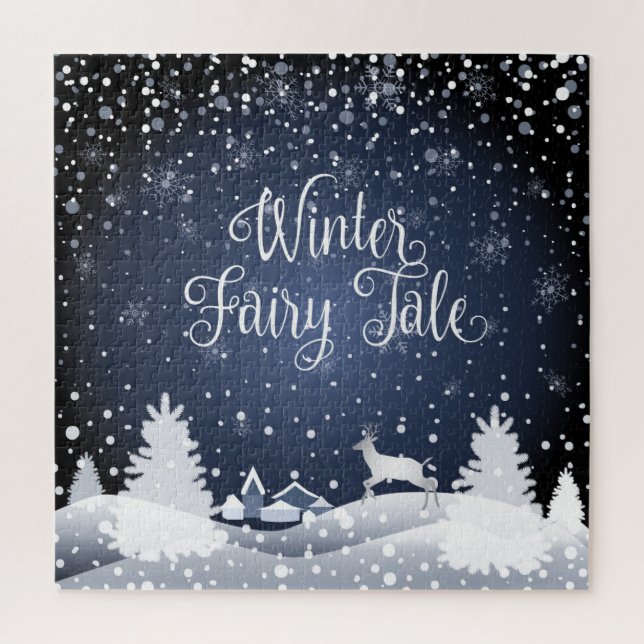 Christmas Snowy Fairy Tale Fantasy Forest Winter Jigsaw Puzzle (Vertical)