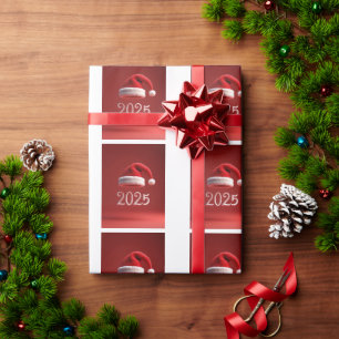 christmas snowy landscape wrapping paper
