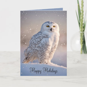 Christmas Snowy Owl Holiday Card