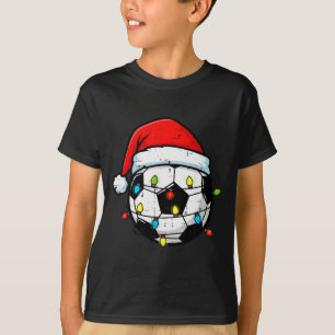 Christmas Soccer Ball Santa Xmas Football Sport Me T-Shirt