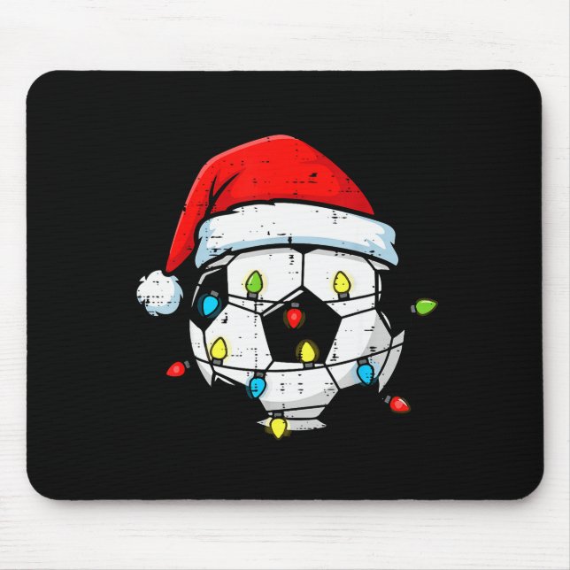 Christmas Soccer Ball Santa Xmas Football Srt Men  Mouse Mat (Front)