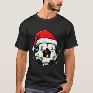 Christmas Soccer Ball Santa Xmas Football Srt Men  T-Shirt