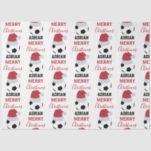 Christmas Soccer Ball Sports Football Custom Name Tissue Paper