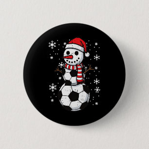 Christmas Soccer Byll Snowman Xmas Footbyll Boys K 6 Cm Round Badge