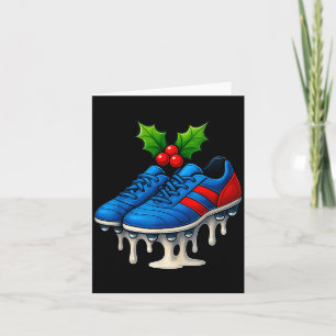 Christmas Soccer Cleats Ice Cream Drip Xmas  Card