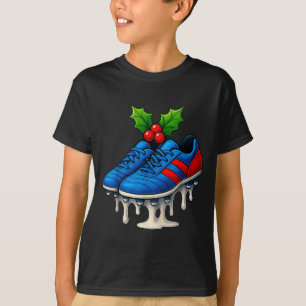 Christmas Soccer Cleats Ice Cream Drip Xmas  T-Shirt