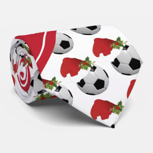 Christmas Soccer Design Tie