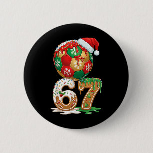 Christmas Soccer Drip Number 67 Boys Soccer 67 6 Cm Round Badge