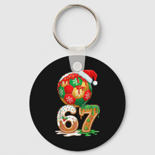 Christmas Soccer Drip Number 67 Boys Soccer 67 Key Ring