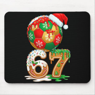 Christmas Soccer Drip Number 67 Boys Soccer 67 Mouse Mat