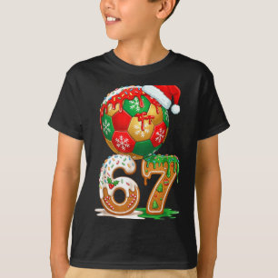 Christmas Soccer Drip Number 67 Boys Soccer 67 T-Shirt