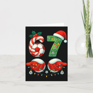 Christmas Soccer Drip Number 67 Boys Soccer Player Card