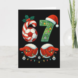 Christmas Soccer Drip Number 67 Boys Soccer Player Card