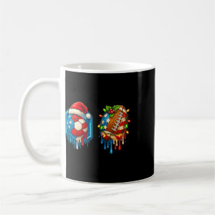 Christmas Soccer Footll Drip Us Flag Ice Cream Dri Coffee Mug