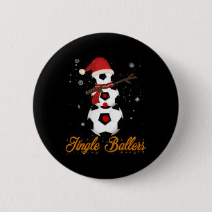Christmas Soccer Footll Jingle Llers Gift 6 Cm Round Badge