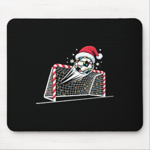 Christmas Soccer Goal Byll Lights Santa Xmas Kids Mouse Mat