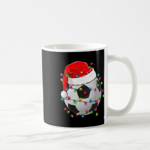Christmas Soccer Ll Santa Hat Funny Sport Xmas Boy Coffee Mug