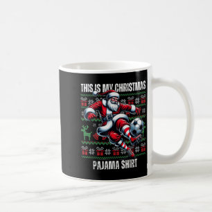 Christmas Soccer Player Srt Lover Santa Hat Xmas P Coffee Mug