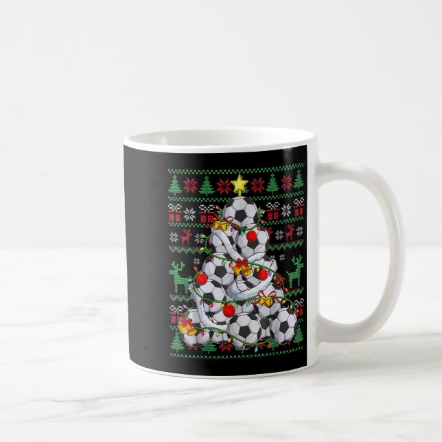 Christmas Soccer Player Srt Lover Santa Hat Xmas P Coffee Mug (Right)