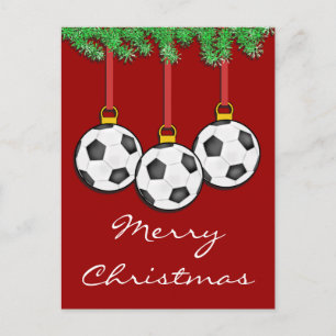 Christmas Soccer Postcard