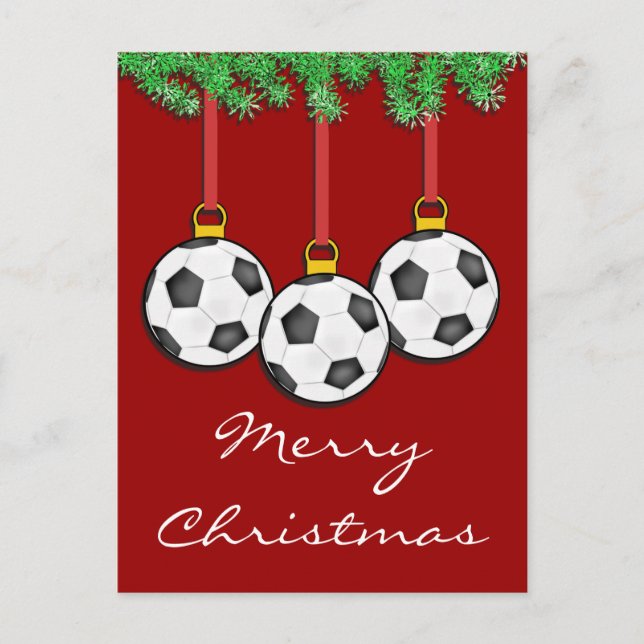 Christmas Soccer Postcard (Front)