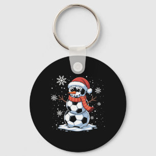 Christmas Soccer Snowman Christmas Women Men Kids Key Ring