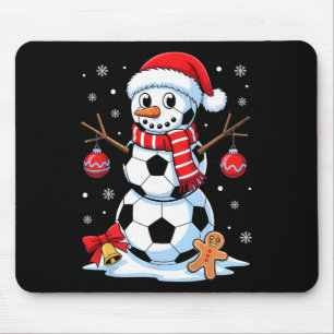 Christmas Soccer Snowman Santa Hat Xmas Pyjamas Me Mouse Mat